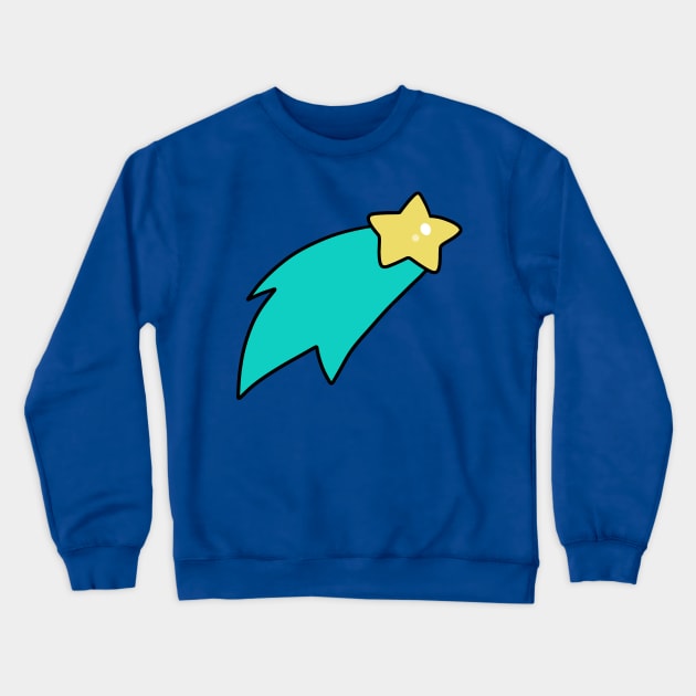 Blue Shooting Star Crewneck Sweatshirt by saradaboru